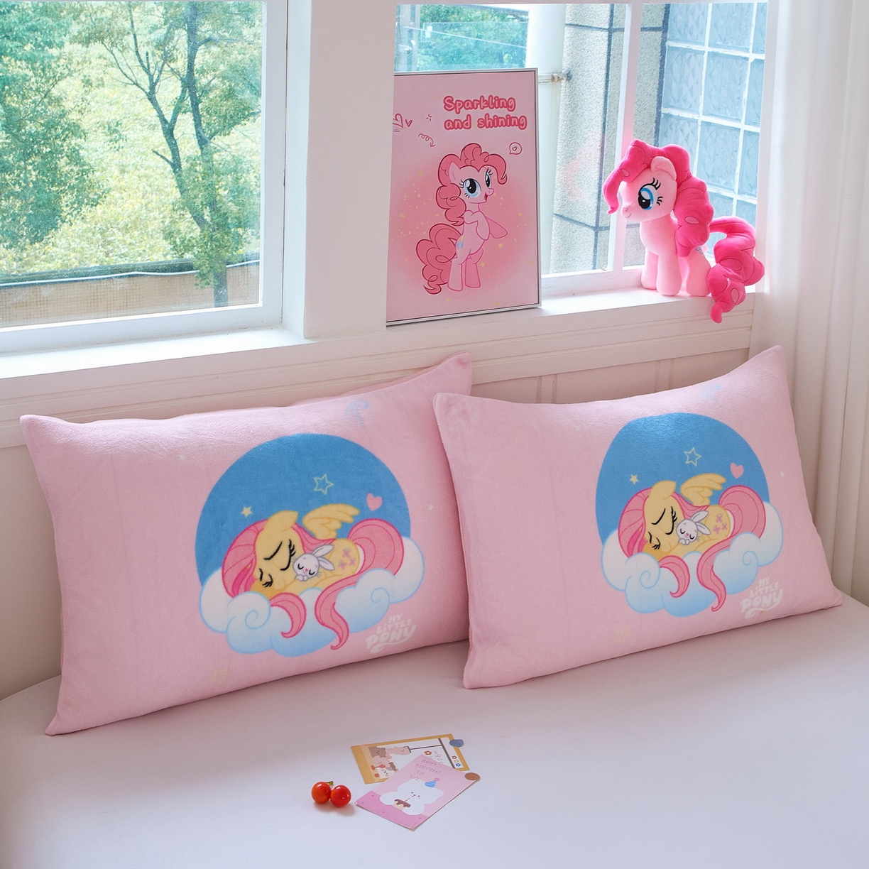 91家纺网 家纺一手货源 找家纺 蘭菲家纺 2025新款小马宝莉牛奶绒单枕套 枕套单件 晚安-宝莉