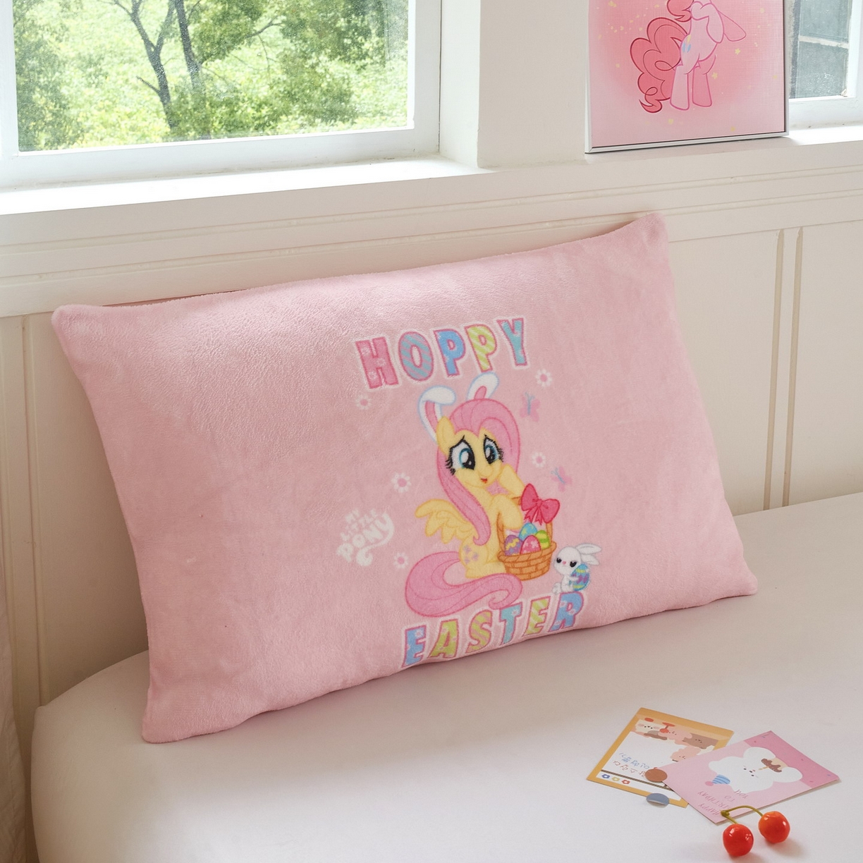 91家纺网 家纺一手货源 找家纺 蘭菲家纺 2025新款小马宝莉牛奶绒单枕套 枕套单件 粉色-宝莉