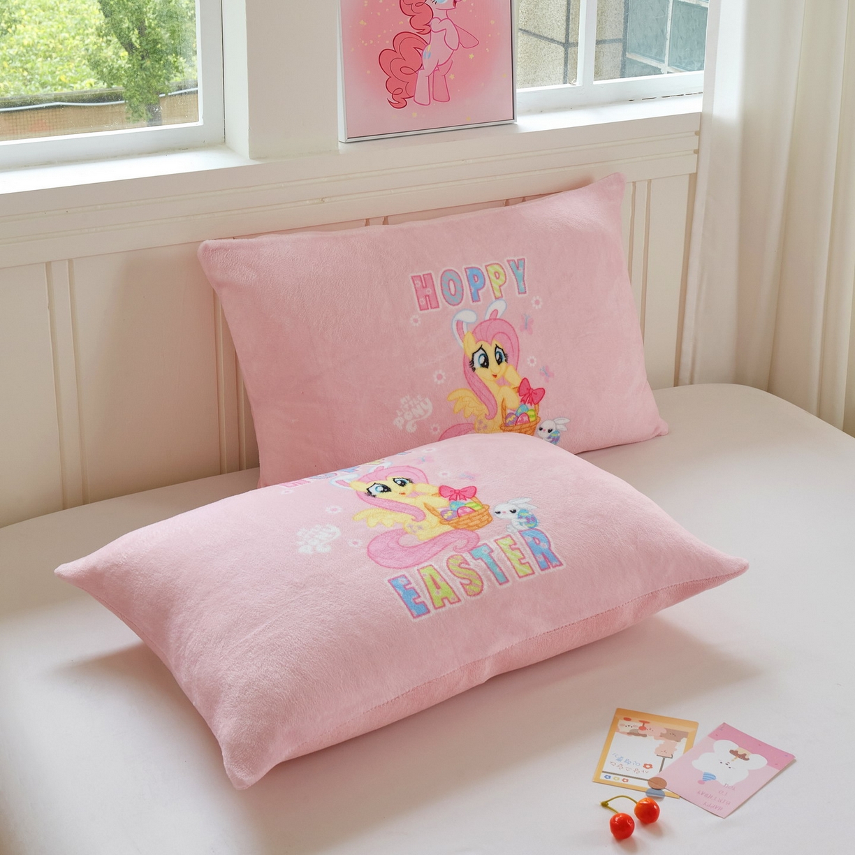 91家纺网 家纺一手货源 找家纺 蘭菲家纺 2025新款小马宝莉牛奶绒单枕套 枕套单件 粉色-宝莉