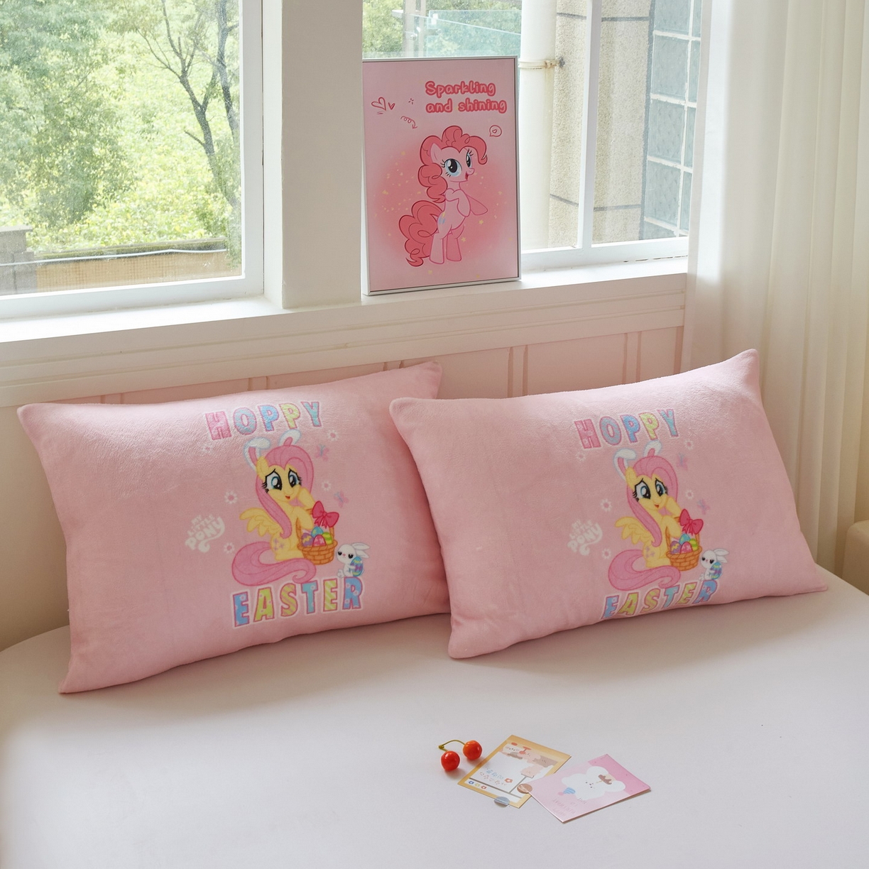 91家纺网 家纺一手货源 找家纺 蘭菲家纺 2025新款小马宝莉牛奶绒单枕套 枕套单件 粉色-宝莉