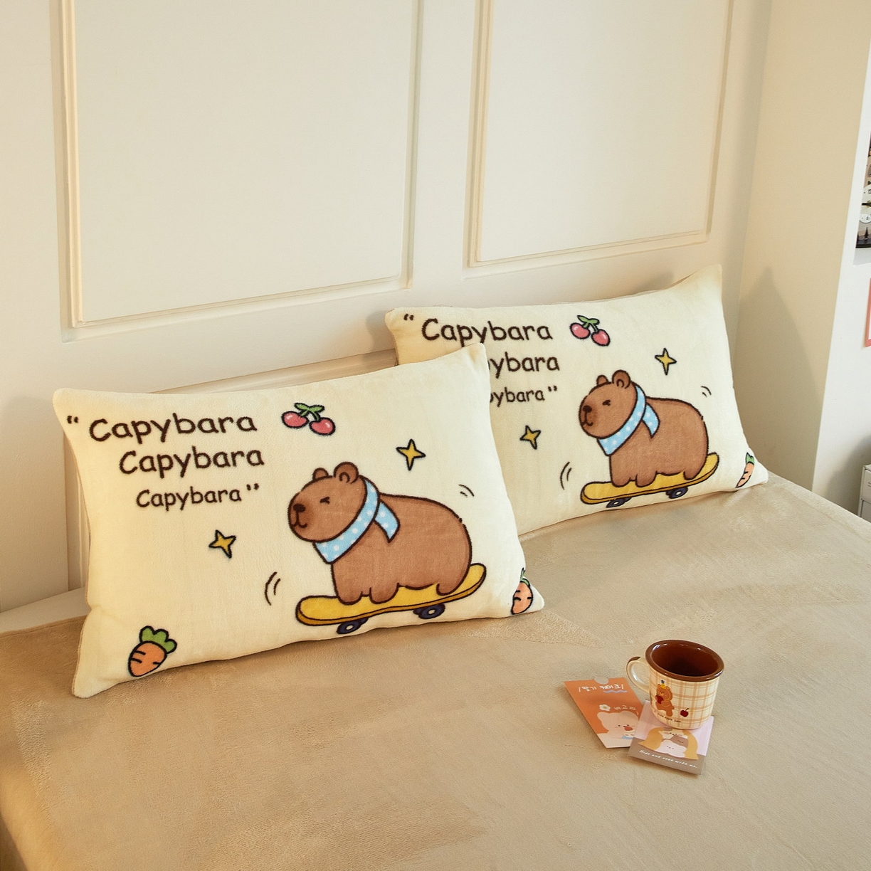 91家纺网 家纺一手货源 找家纺 （总）蘭菲家纺 2025新款卡皮巴拉牛奶绒四件套