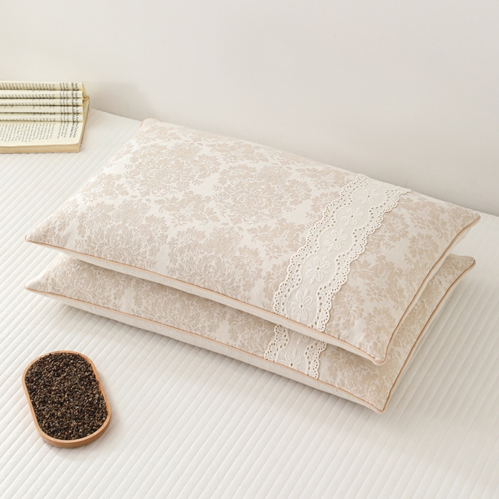 91家纺网 家纺一手货源 找家纺 （总）大熊枕芯 2025新款棉麻刺绣款荞麦枕枕头枕芯