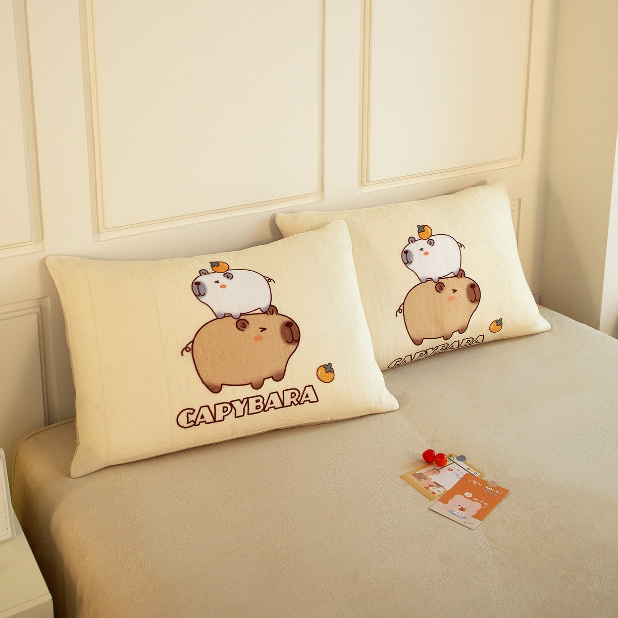 91家纺网 家纺一手货源 找家纺 蘭菲家纺 2025新款卡皮巴拉牛奶绒四件套 沉浸式