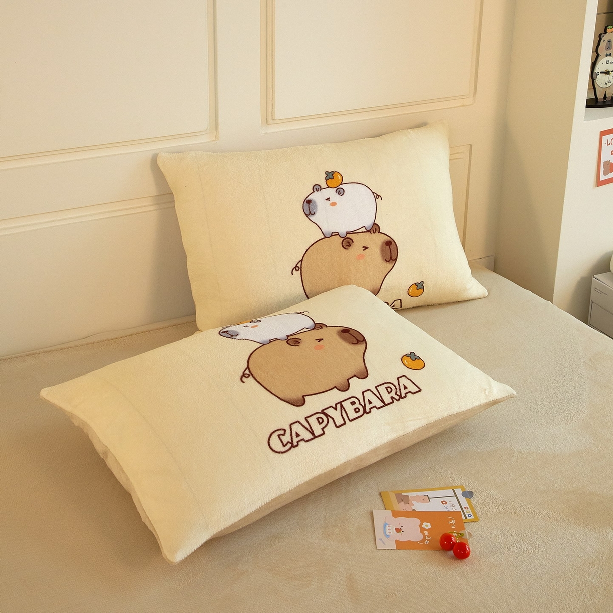 91家纺网 家纺一手货源 找家纺 蘭菲家纺 2025新款卡皮巴拉牛奶绒四件套 沉浸式