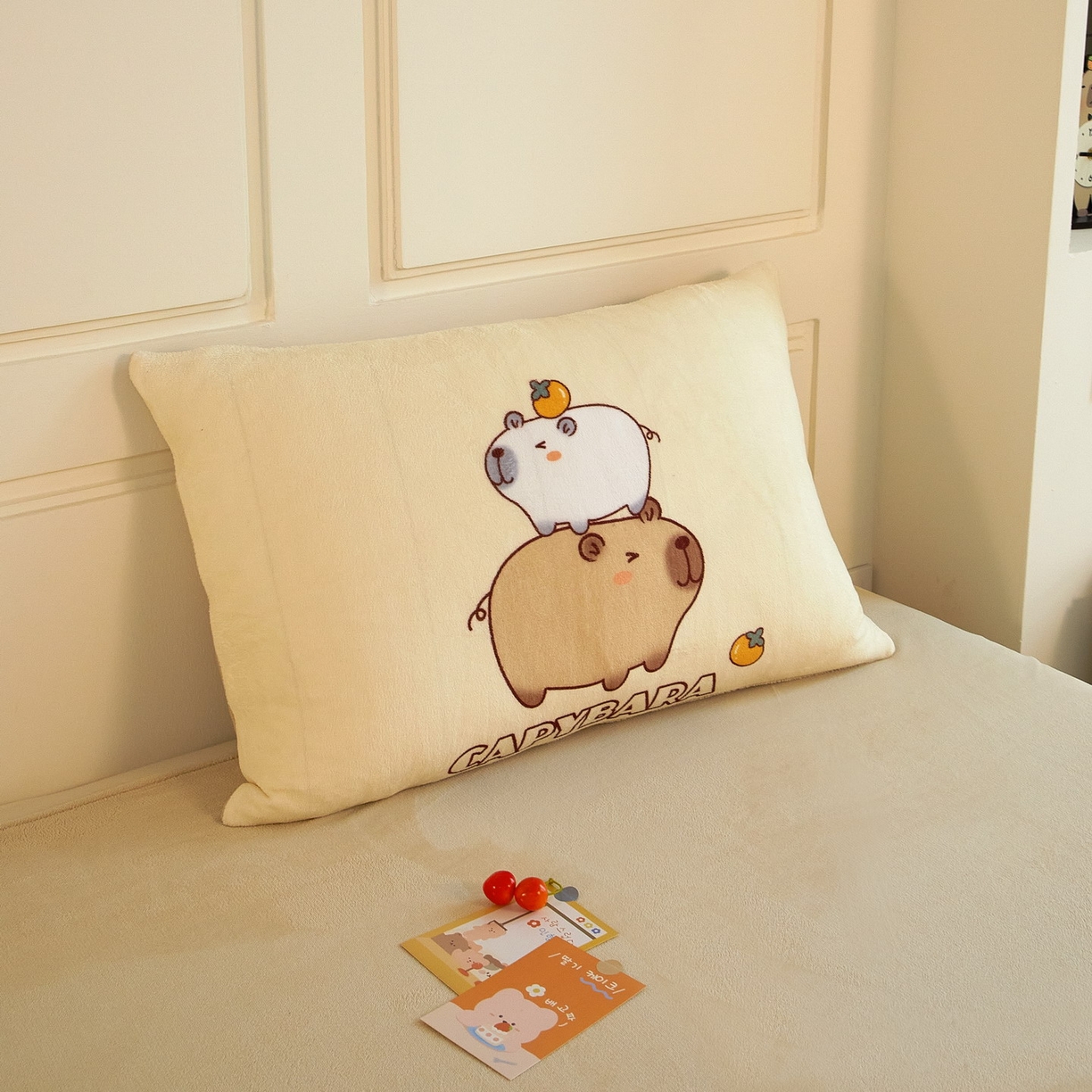 91家纺网 家纺一手货源 找家纺 蘭菲家纺 2025新款卡皮巴拉牛奶绒四件套 沉浸式