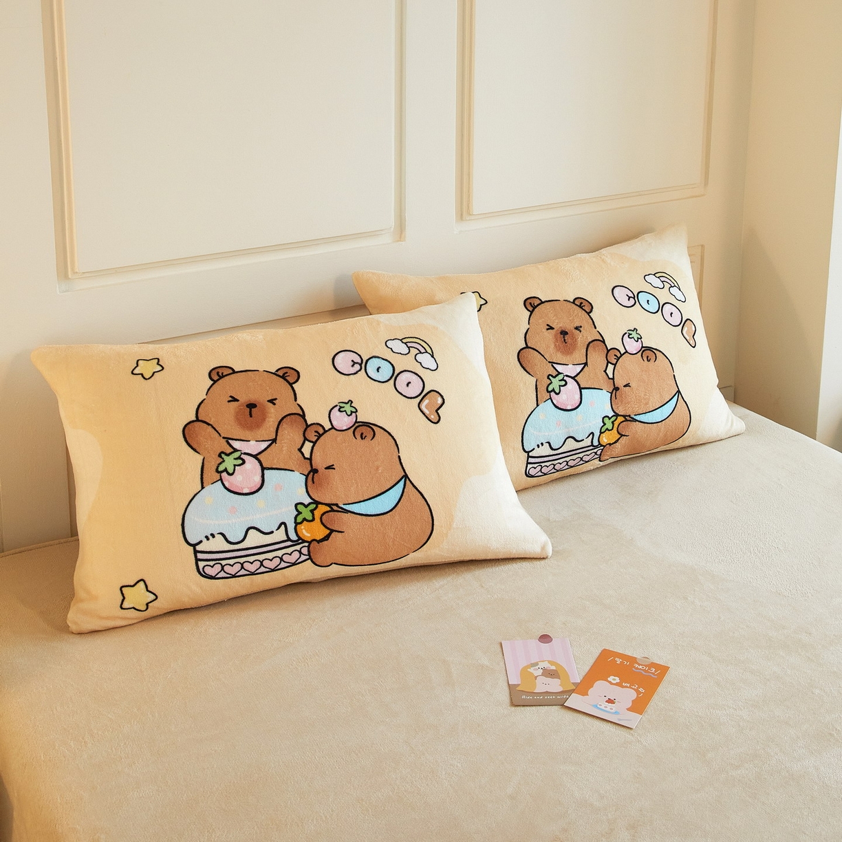 91家纺网 家纺一手货源 找家纺 蘭菲家纺 2025新款卡皮巴拉牛奶绒四件套 爱卡皮