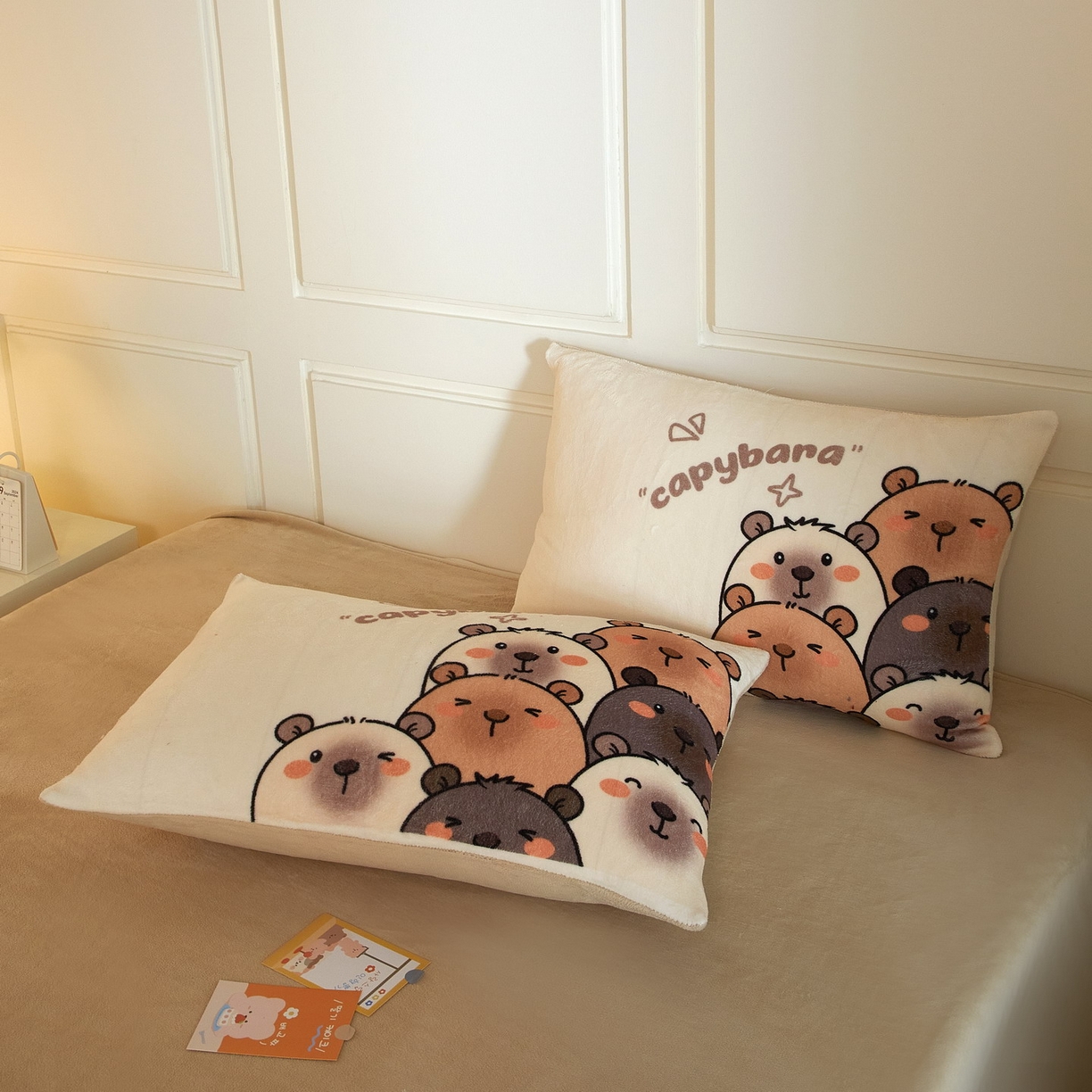 91家纺网 家纺一手货源 找家纺 蘭菲家纺 2025新款卡皮巴拉牛奶绒四件套 豚一家