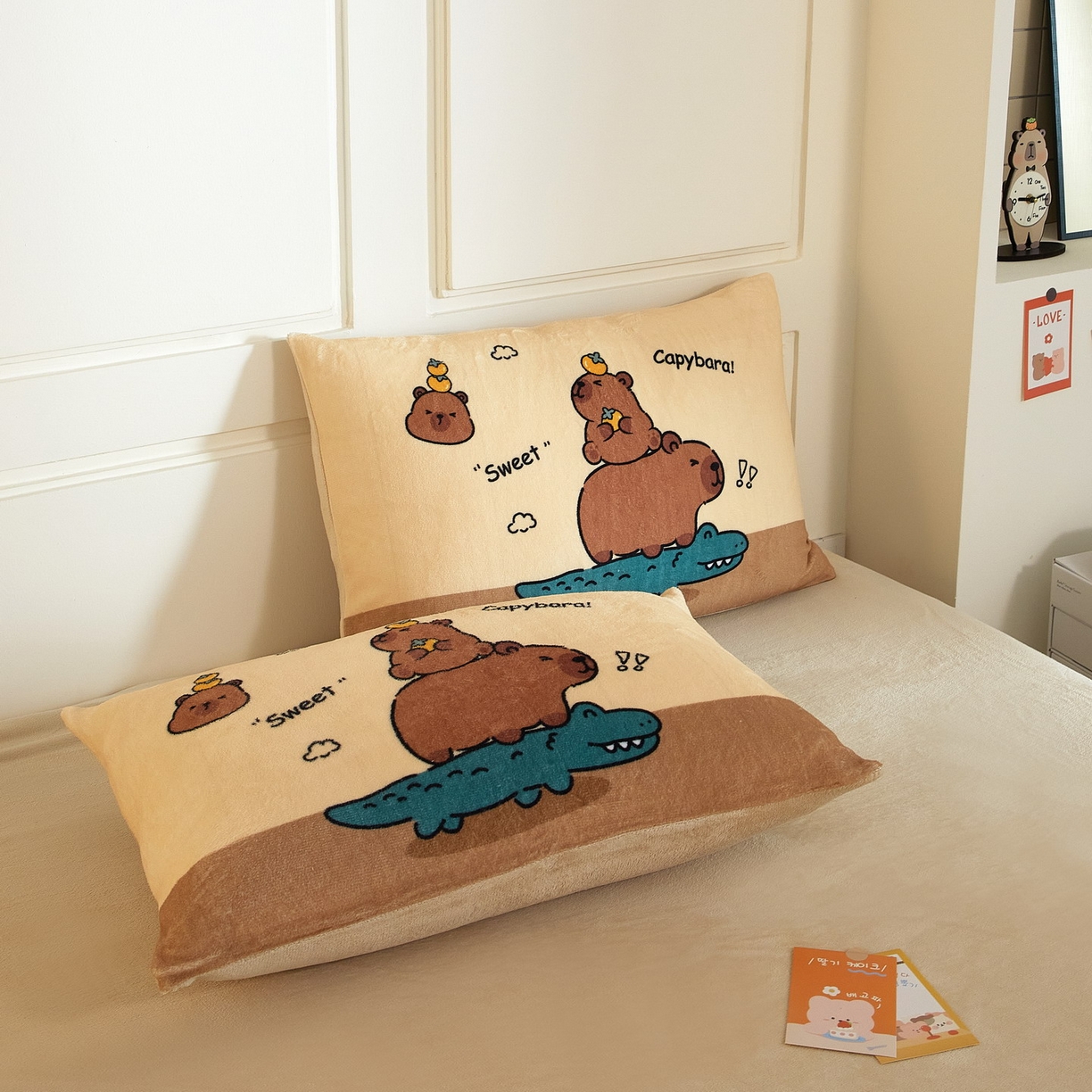 91家纺网 家纺一手货源 找家纺 蘭菲家纺 2025新款卡皮巴拉牛奶绒四件套 征服拉