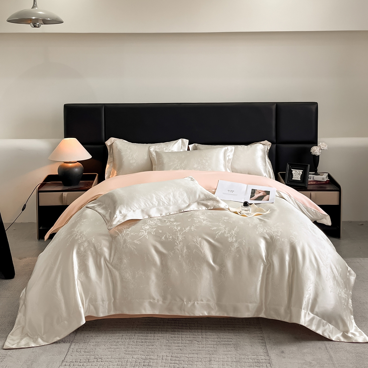 （总）置顶家纺 2025新款幸卉亲肤提花四件套