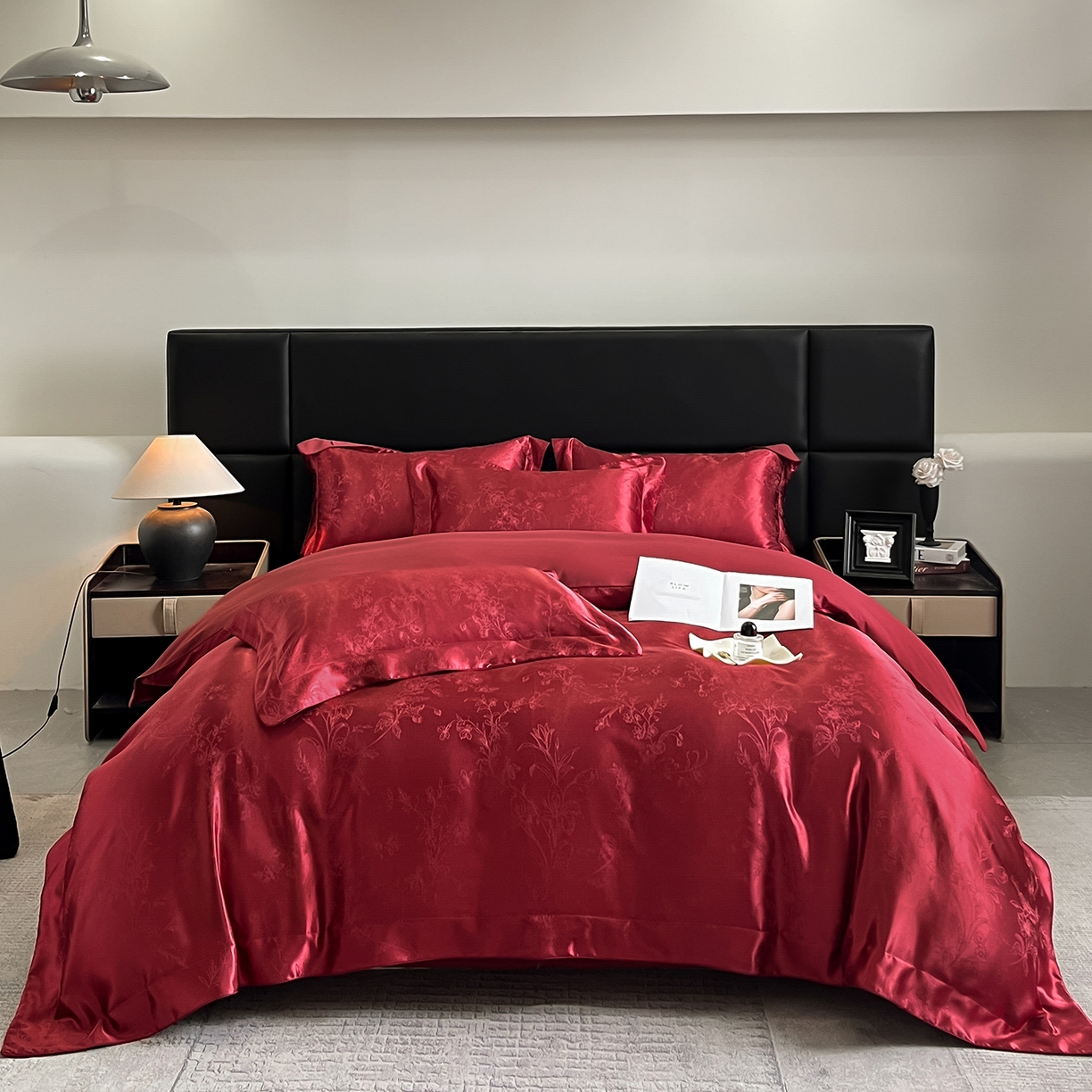 91家纺网 家纺一手货源 找家纺 （总）置顶家纺 2025新款幸卉亲肤提花四件套