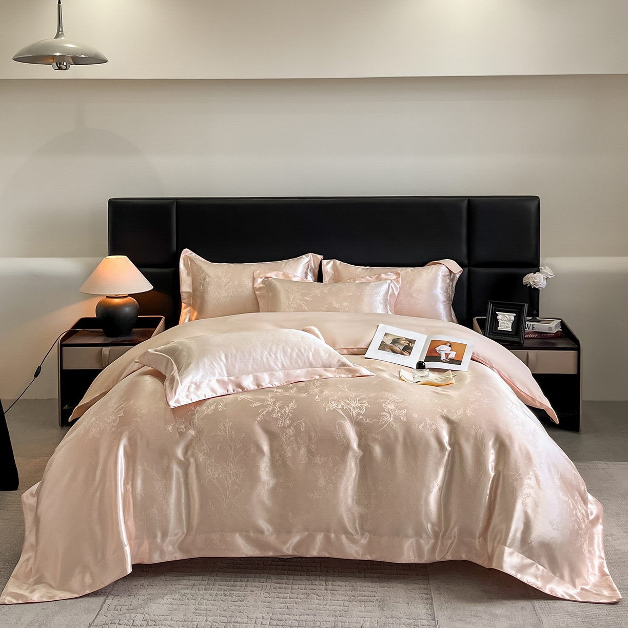 91家纺网 家纺一手货源 找家纺 （总）置顶家纺 2025新款幸卉亲肤提花四件套