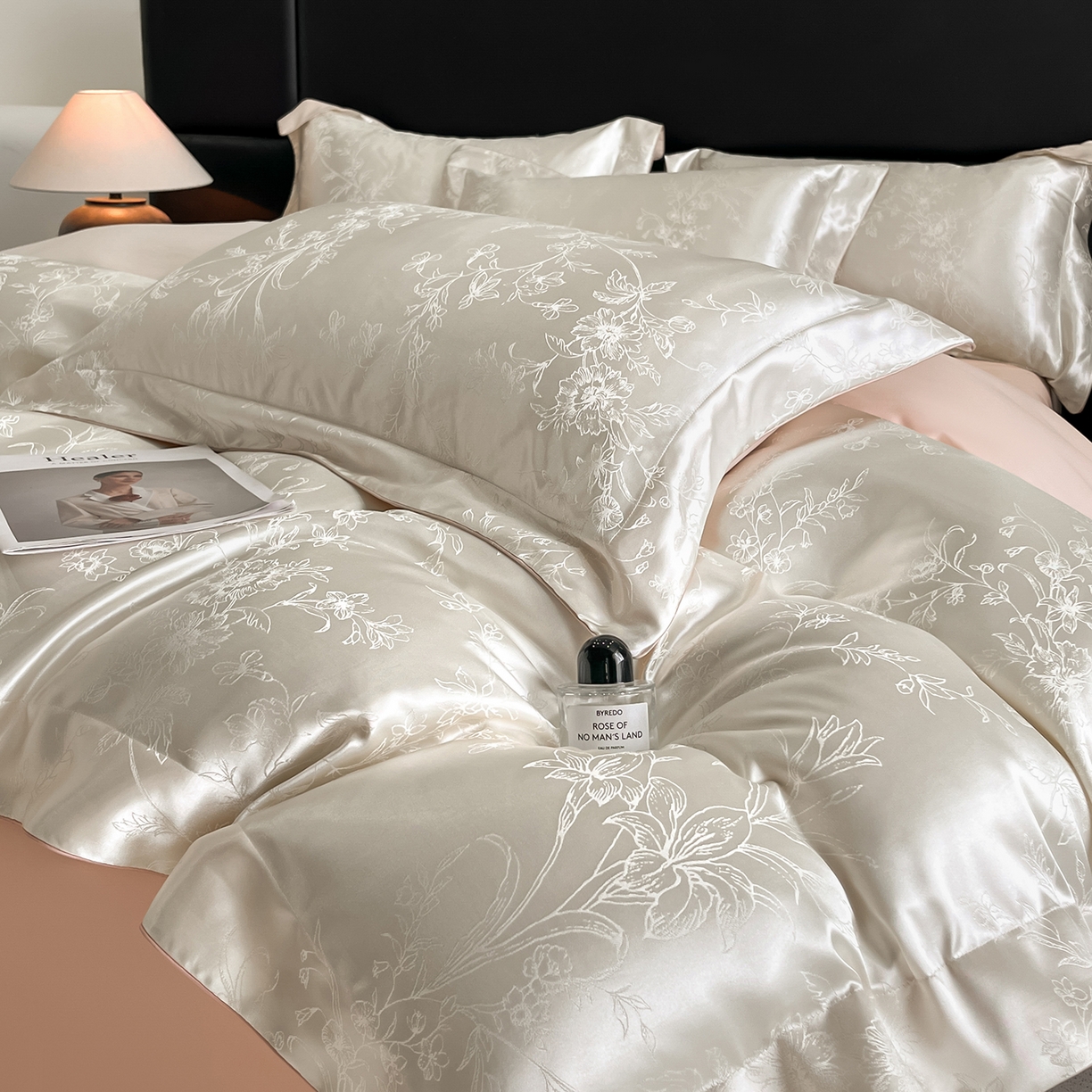 91家纺网 家纺一手货源 找家纺 （总）置顶家纺 2025新款幸卉亲肤提花四件套