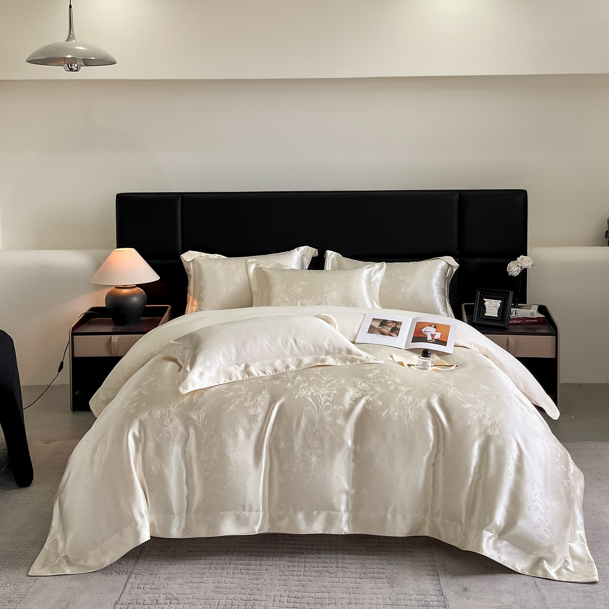 91家纺网 家纺一手货源 找家纺 （总）置顶家纺 2025新款幸卉亲肤提花四件套