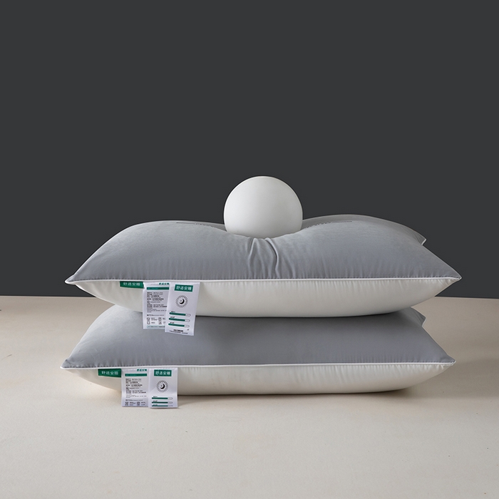 91家纺网 家纺一手货源 找家纺 九州枕芯 2025新款特价舒适安睡枕枕头枕芯 低枕一对装-灰色