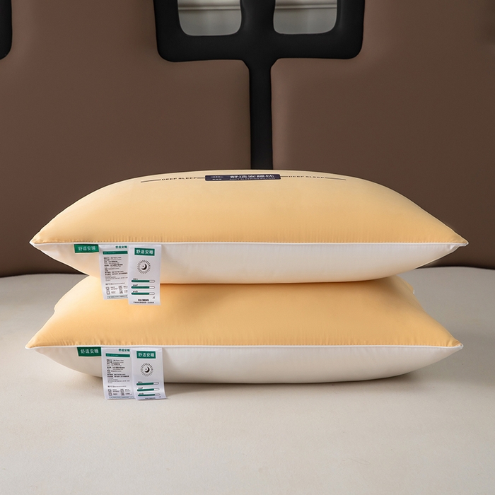 91家纺网 家纺一手货源 找家纺 九州枕芯 2025新款特价舒适安睡枕枕头枕芯 高枕单只-黄色