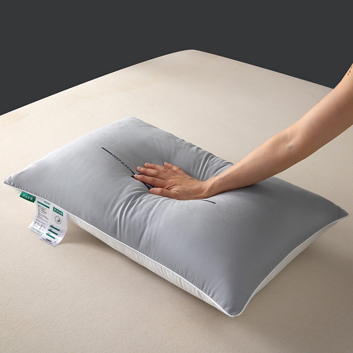 91家纺网 家纺一手货源 找家纺 九州枕芯 2025新款特价舒适安睡枕枕头枕芯 低枕一对装-灰色