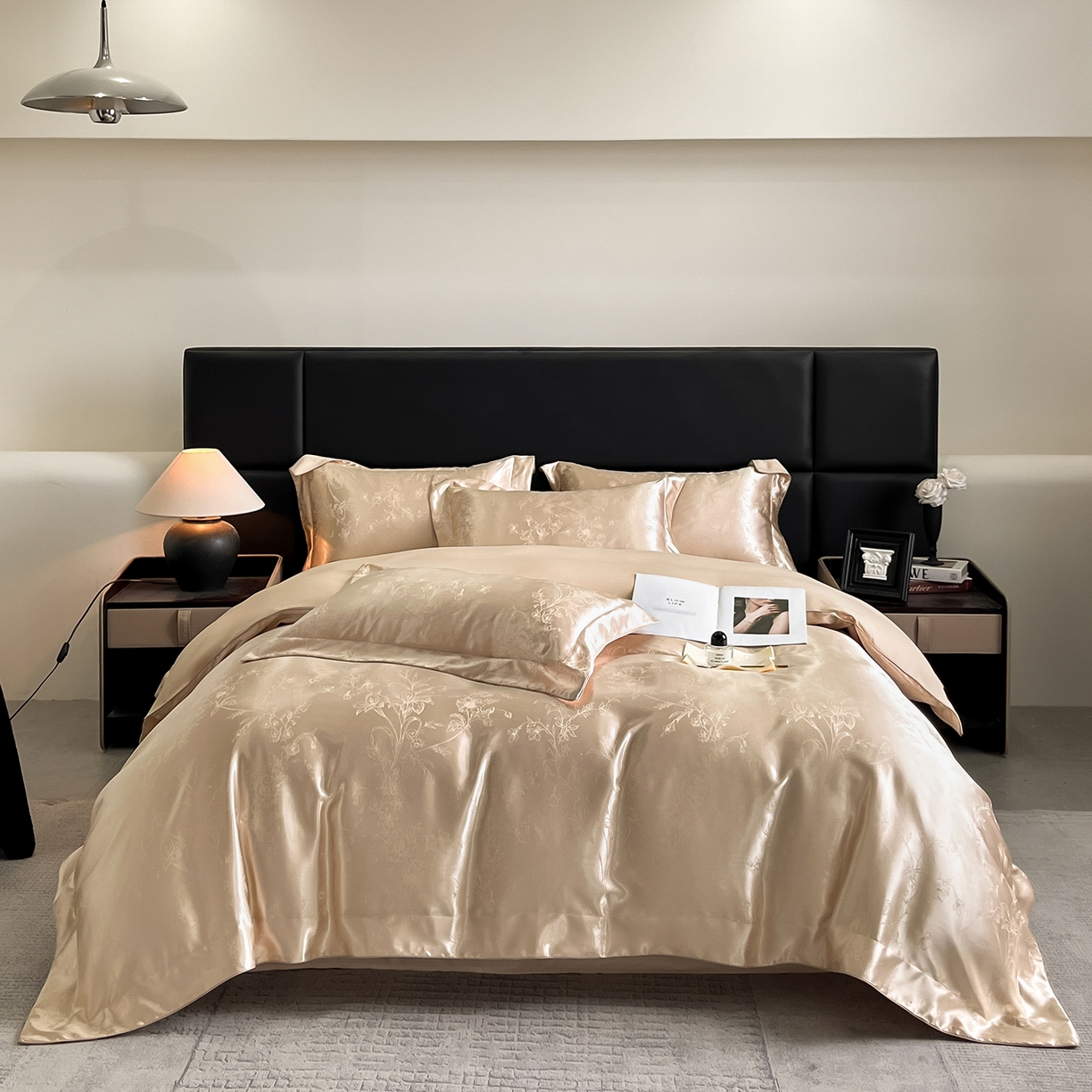 91家纺网 家纺一手货源 找家纺 （总）置顶家纺 2025新款幸卉亲肤提花四件套