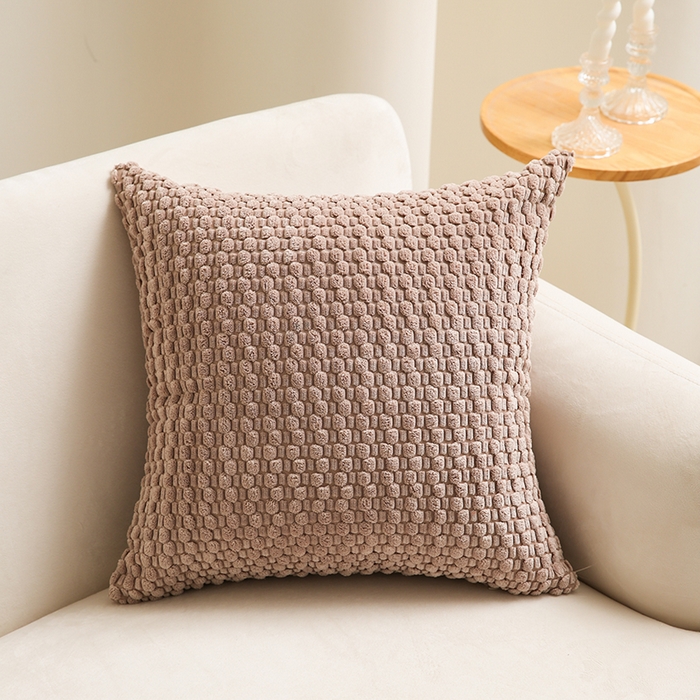 91家纺网 家纺一手货源 找家纺 （总）新奇异 2025新款简约单/双面灯芯绒抱枕玉米粒系列