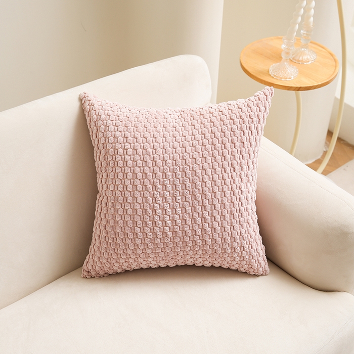 91家纺网 家纺一手货源 找家纺 （总）新奇异 2025新款简约单/双面灯芯绒抱枕玉米粒系列