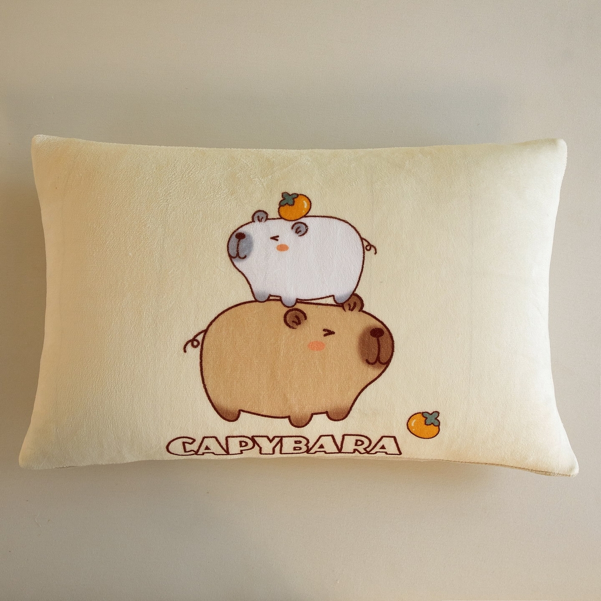 91家纺网 家纺一手货源 找家纺 （总）蘭菲家纺 2025新款卡皮巴拉牛奶绒单枕套 枕套单件