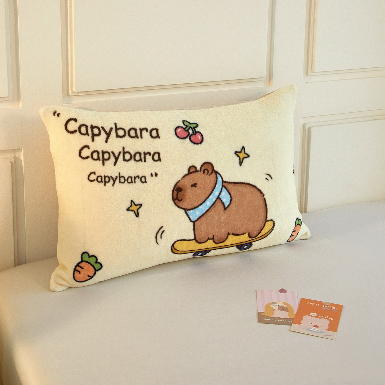 91家纺网 家纺一手货源 找家纺 （总）蘭菲家纺 2025新款卡皮巴拉牛奶绒单枕套 枕套单件