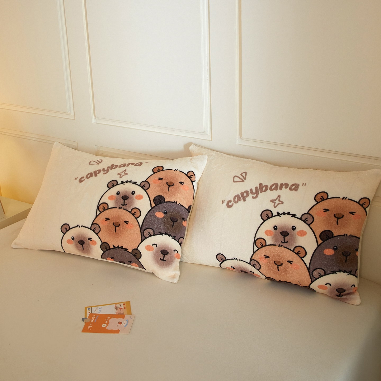 91家纺网 家纺一手货源 找家纺 蘭菲家纺 2025新款卡皮巴拉牛奶绒单枕套 枕套单件 豚一家