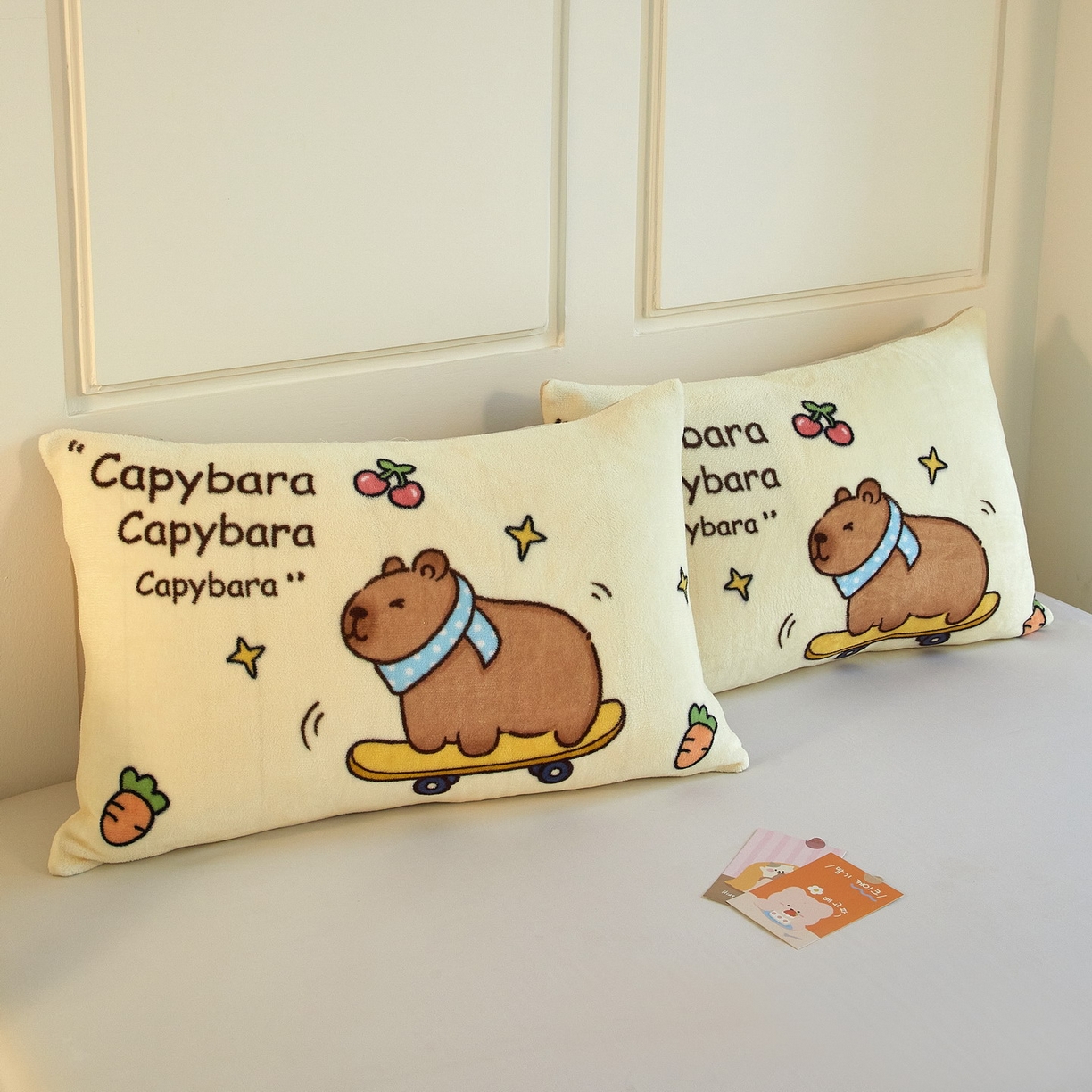 91家纺网 家纺一手货源 找家纺 （总）蘭菲家纺 2025新款卡皮巴拉牛奶绒单枕套 枕套单件