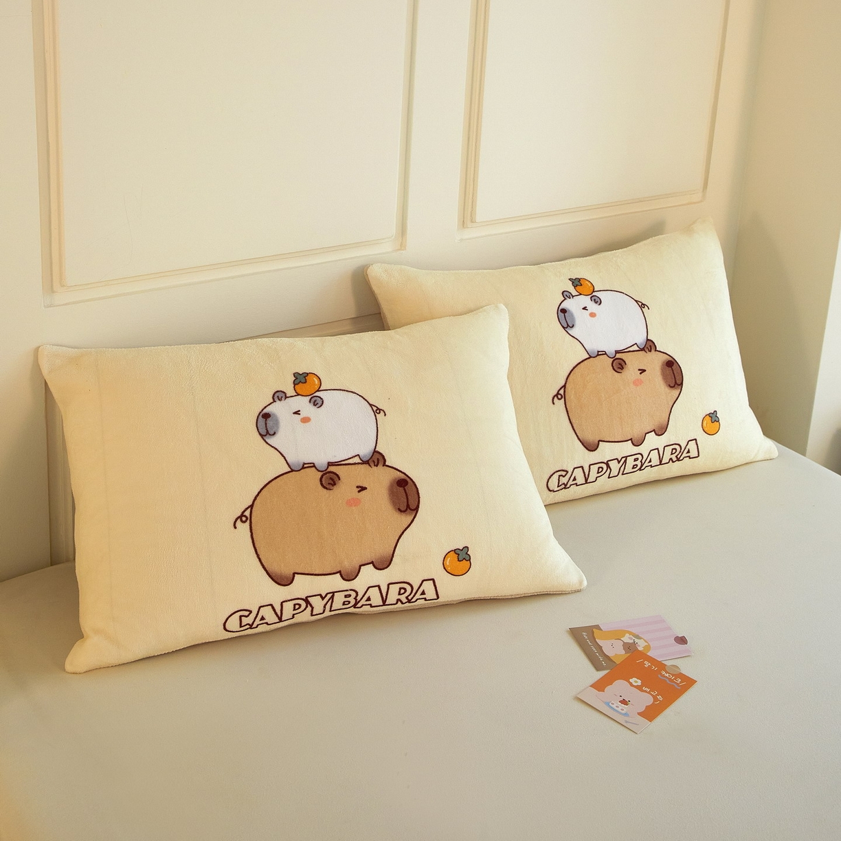 91家纺网 家纺一手货源 找家纺 蘭菲家纺 2025新款卡皮巴拉牛奶绒单枕套 枕套单件 沉浸式