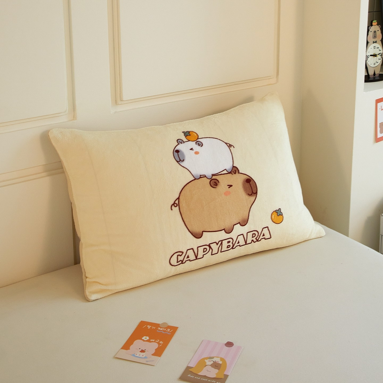 91家纺网 家纺一手货源 找家纺 蘭菲家纺 2025新款卡皮巴拉牛奶绒单枕套 枕套单件 沉浸式