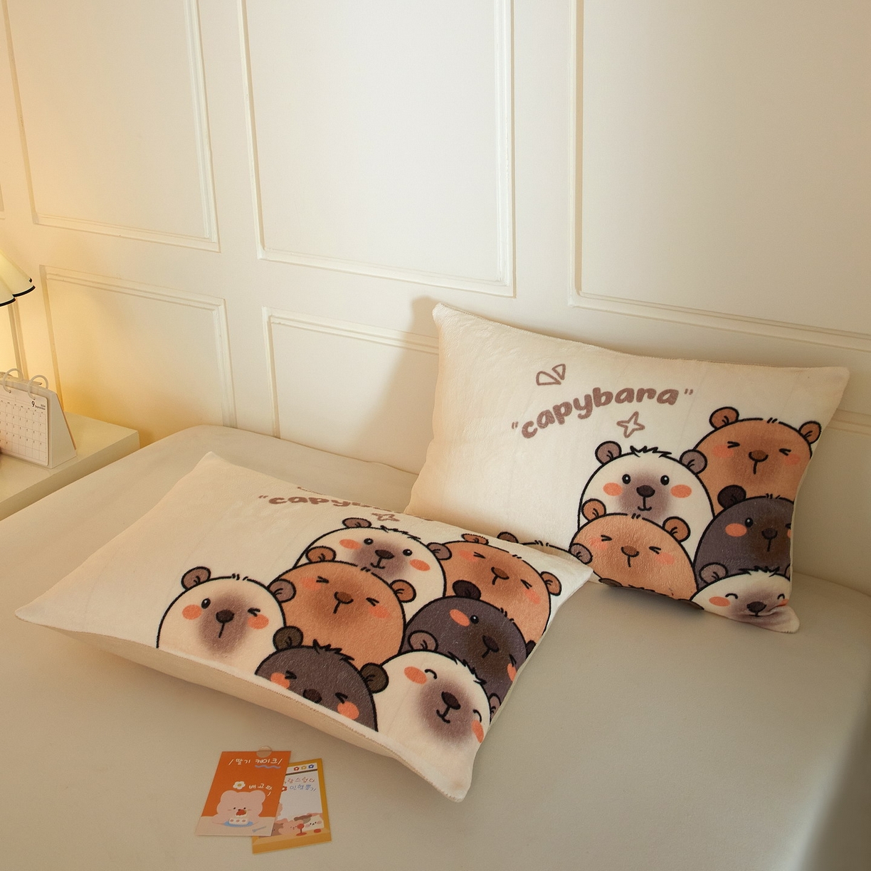 91家纺网 家纺一手货源 找家纺 蘭菲家纺 2025新款卡皮巴拉牛奶绒单枕套 枕套单件 豚一家