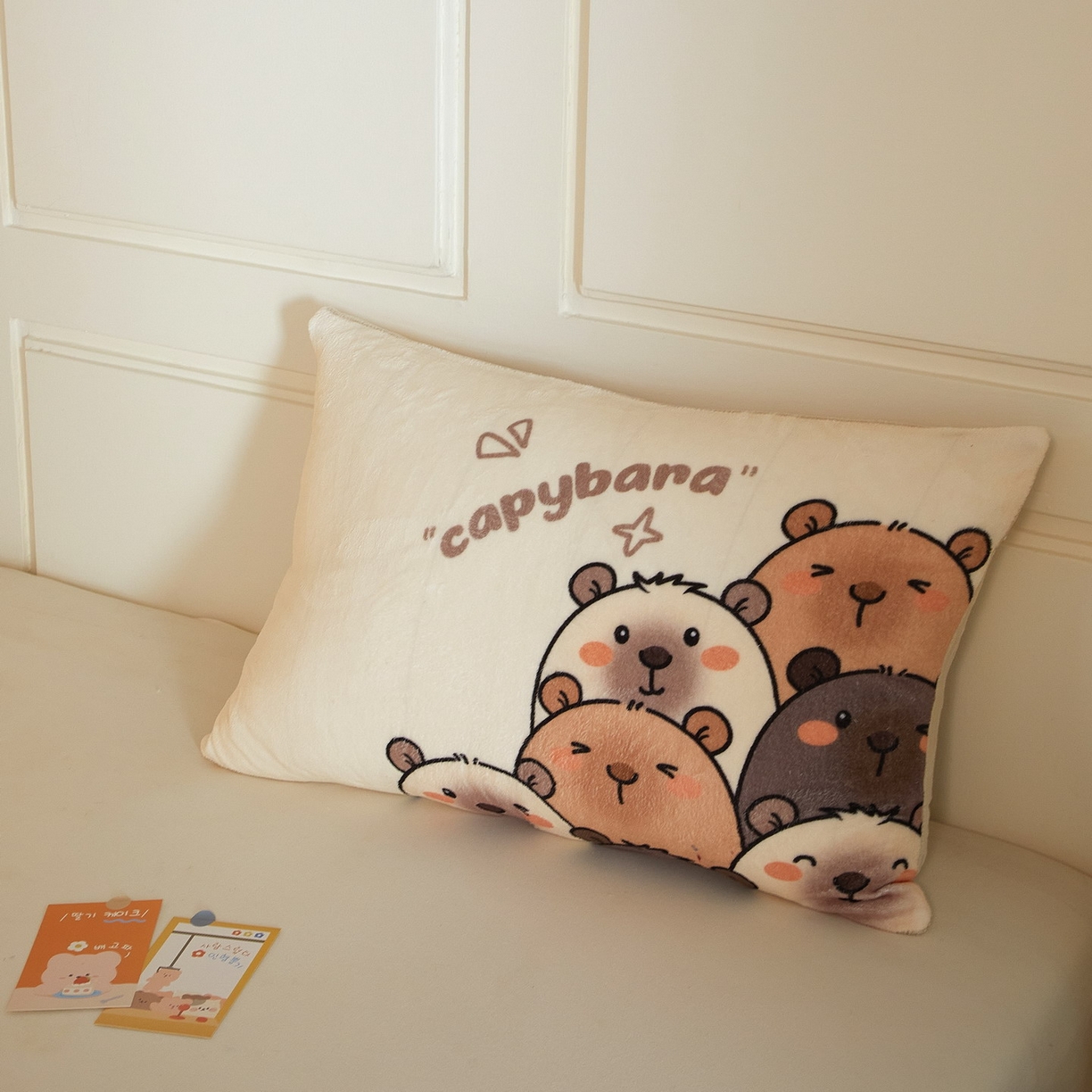 91家纺网 家纺一手货源 找家纺 蘭菲家纺 2025新款卡皮巴拉牛奶绒单枕套 枕套单件 豚一家