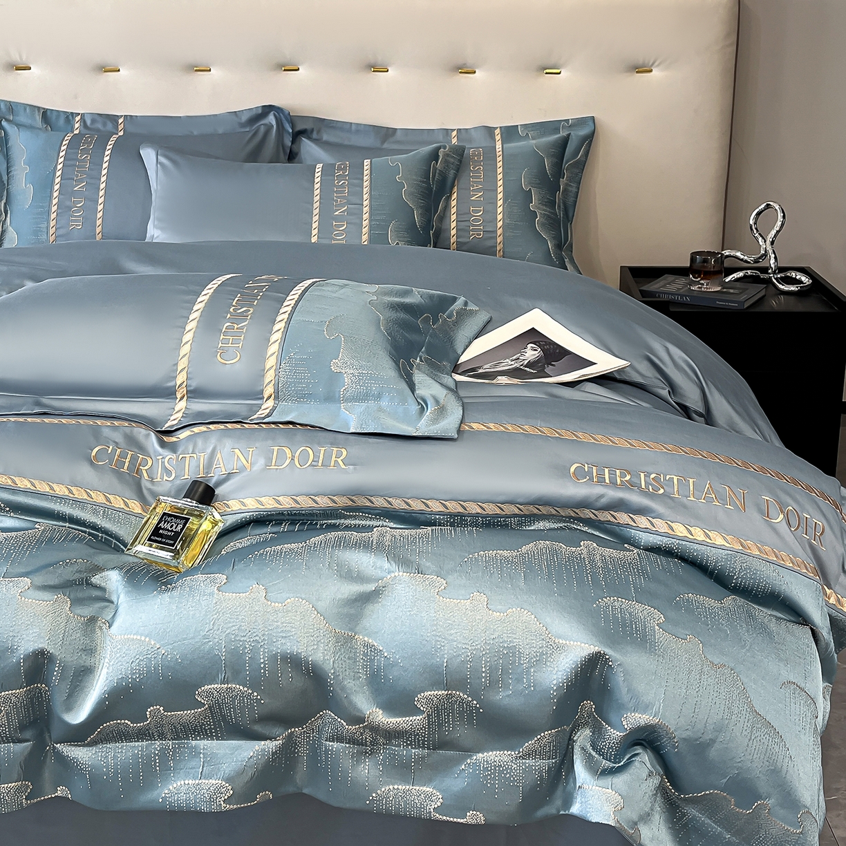 91家纺网 家纺一手货源 找家纺 （总）置顶家纺 2025新款亲肤提花拼接刺绣四件套系列