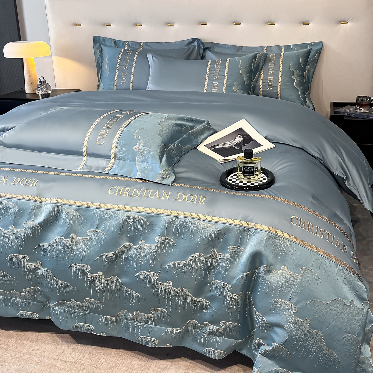 91家纺网 家纺一手货源 找家纺 （总）置顶家纺 2025新款亲肤提花拼接刺绣四件套系列