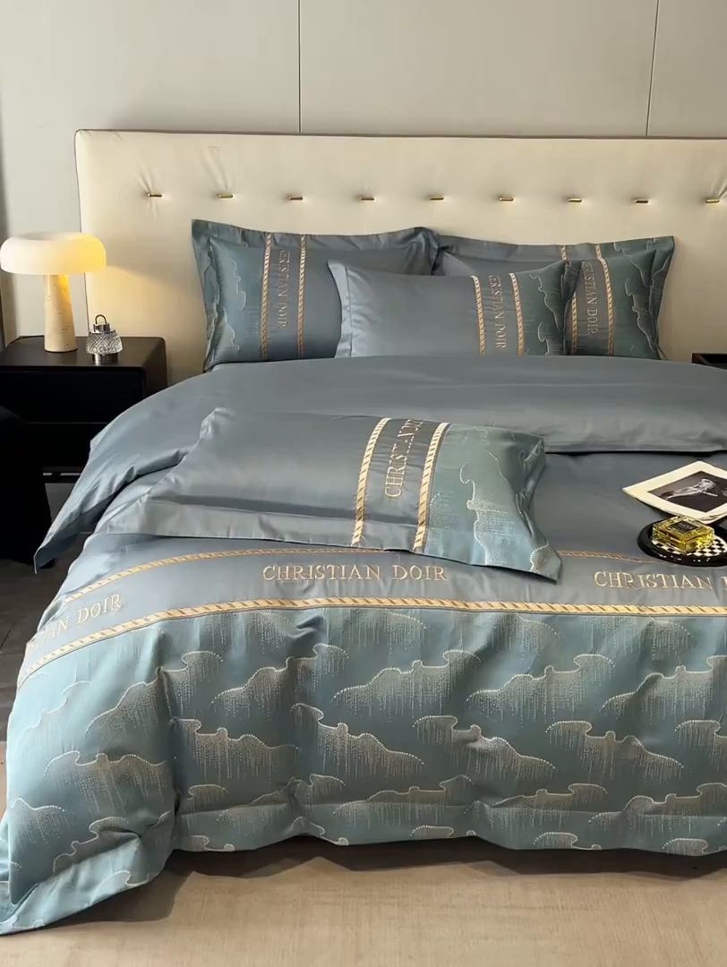 91家纺网 家纺一手货源 找家纺 （总）置顶家纺 2025新款亲肤提花拼接刺绣四件套系列