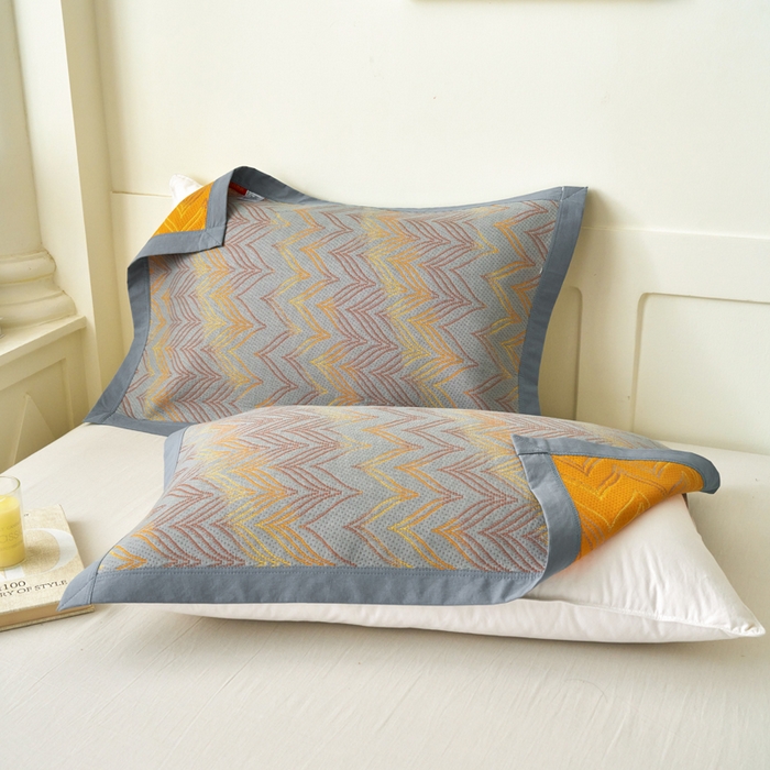 91家纺网 家纺一手货源 找家纺 （总）棠薇家纺 2025新款全棉枕巾夹棉枕巾枕头盖巾彩纱三层纱枕巾