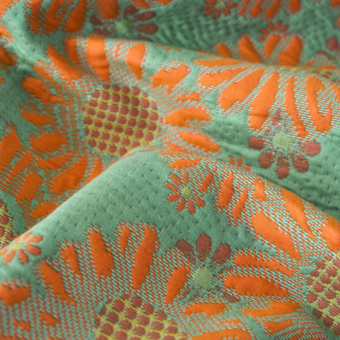 91家纺网 家纺一手货源 找家纺 棠薇家纺 2025新款全棉枕巾夹棉枕巾枕头盖巾彩纱三层纱枕巾 葵园绿枕巾