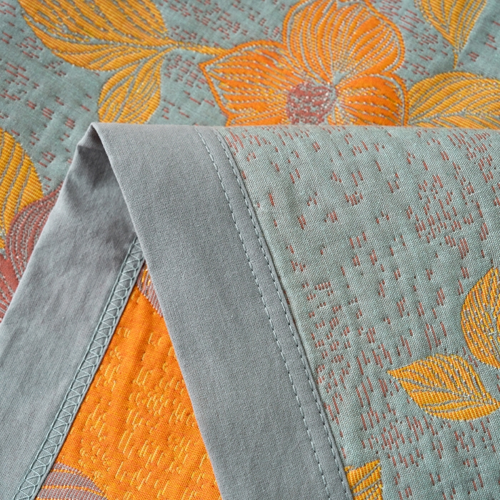 91家纺网 家纺一手货源 找家纺 棠薇家纺 2025新款全棉枕巾夹棉枕巾枕头盖巾彩纱三层纱枕巾 铃兰花语枕巾