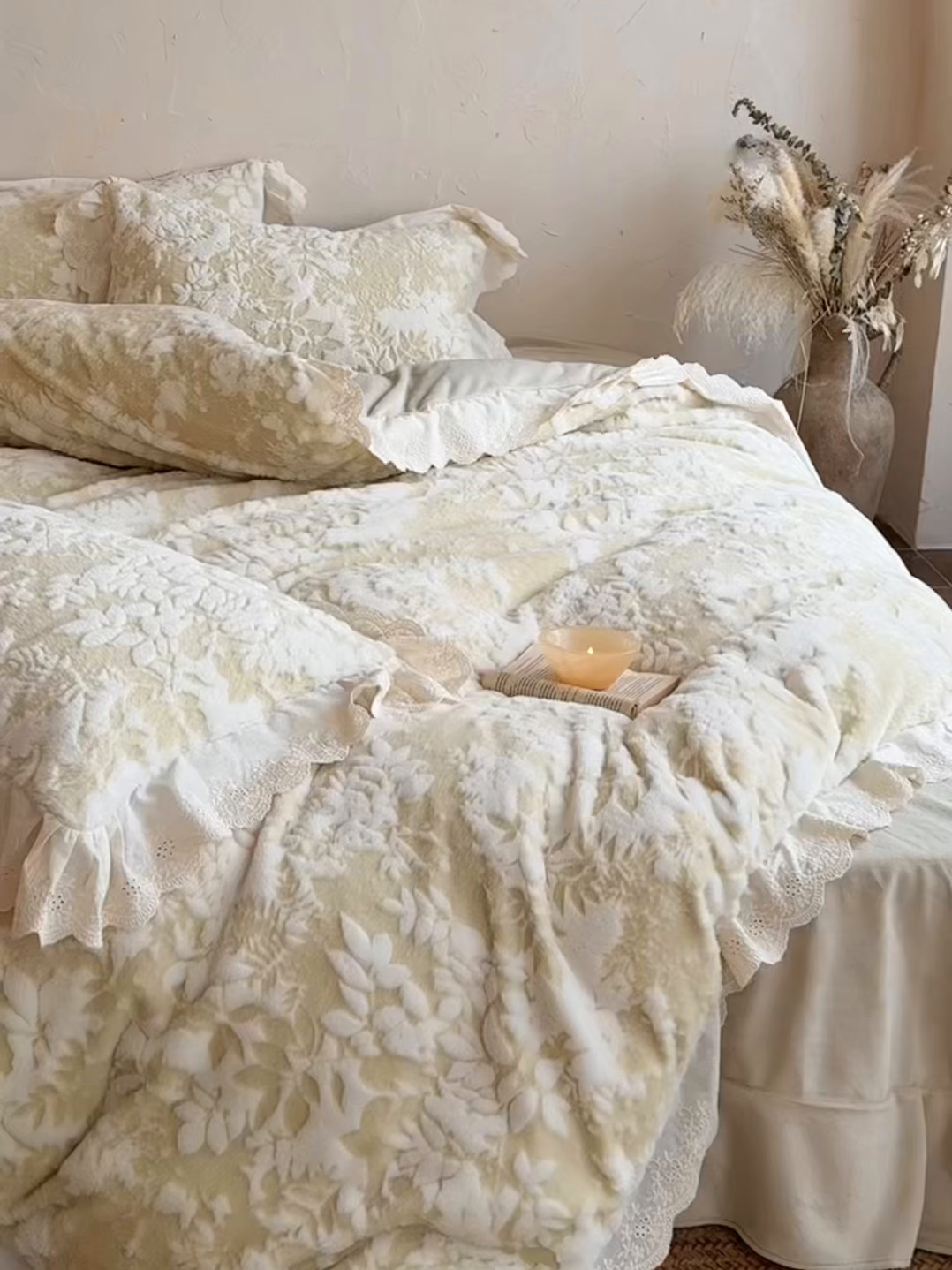 91家纺网 家纺一手货源 找家纺 （总）MIU缪家居 2025新款A版兔毛B版牛奶绒四件套-法芙娜