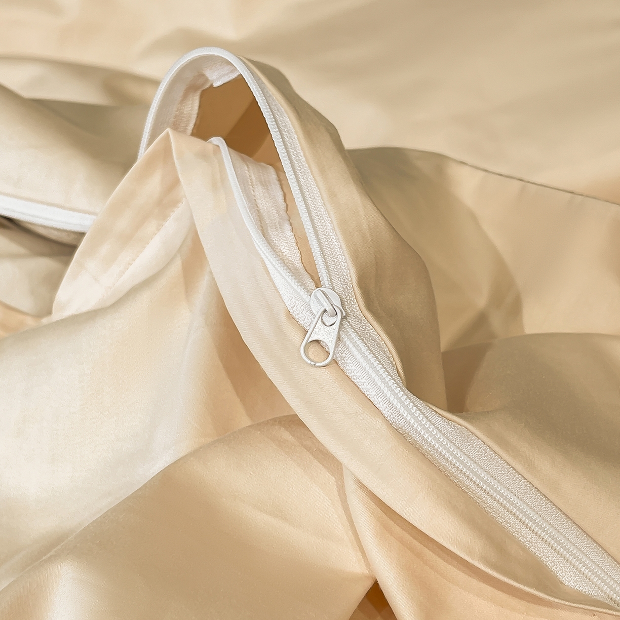 91家纺网 家纺一手货源 找家纺 置顶家纺 2025新款漫芙提花亲肤系列四件套 优尼-浅香槟