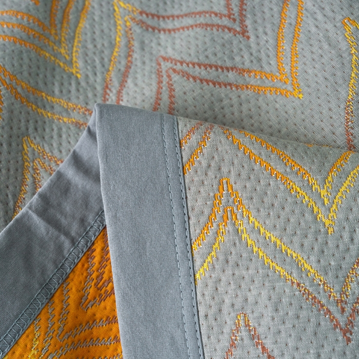 91家纺网 家纺一手货源 找家纺 棠薇家纺 2025新款全棉枕巾夹棉枕巾枕头盖巾彩纱三层纱枕巾 绚丽灰枕巾