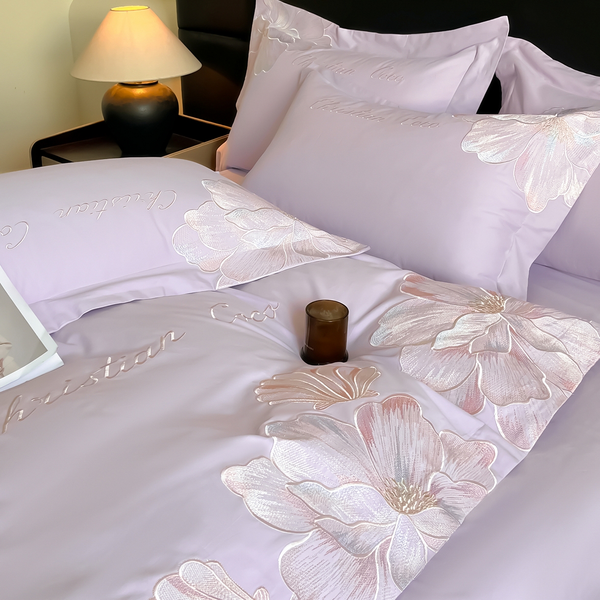 91家纺网 家纺一手货源 找家纺 置顶家纺 2025新款COCO小姐加厚磨毛亲肤四件套 COCO小姐加厚磨毛-香芋紫