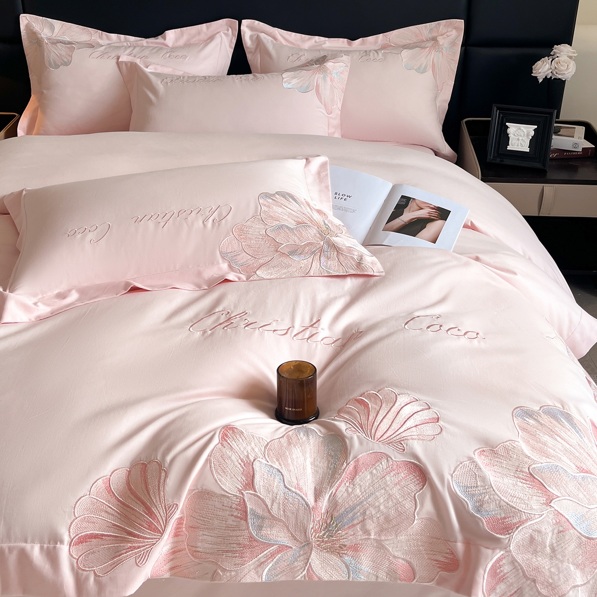 91家纺网 家纺一手货源 找家纺 置顶家纺 2025新款COCO小姐加厚磨毛亲肤四件套 COCO小姐加厚磨毛-玉粉