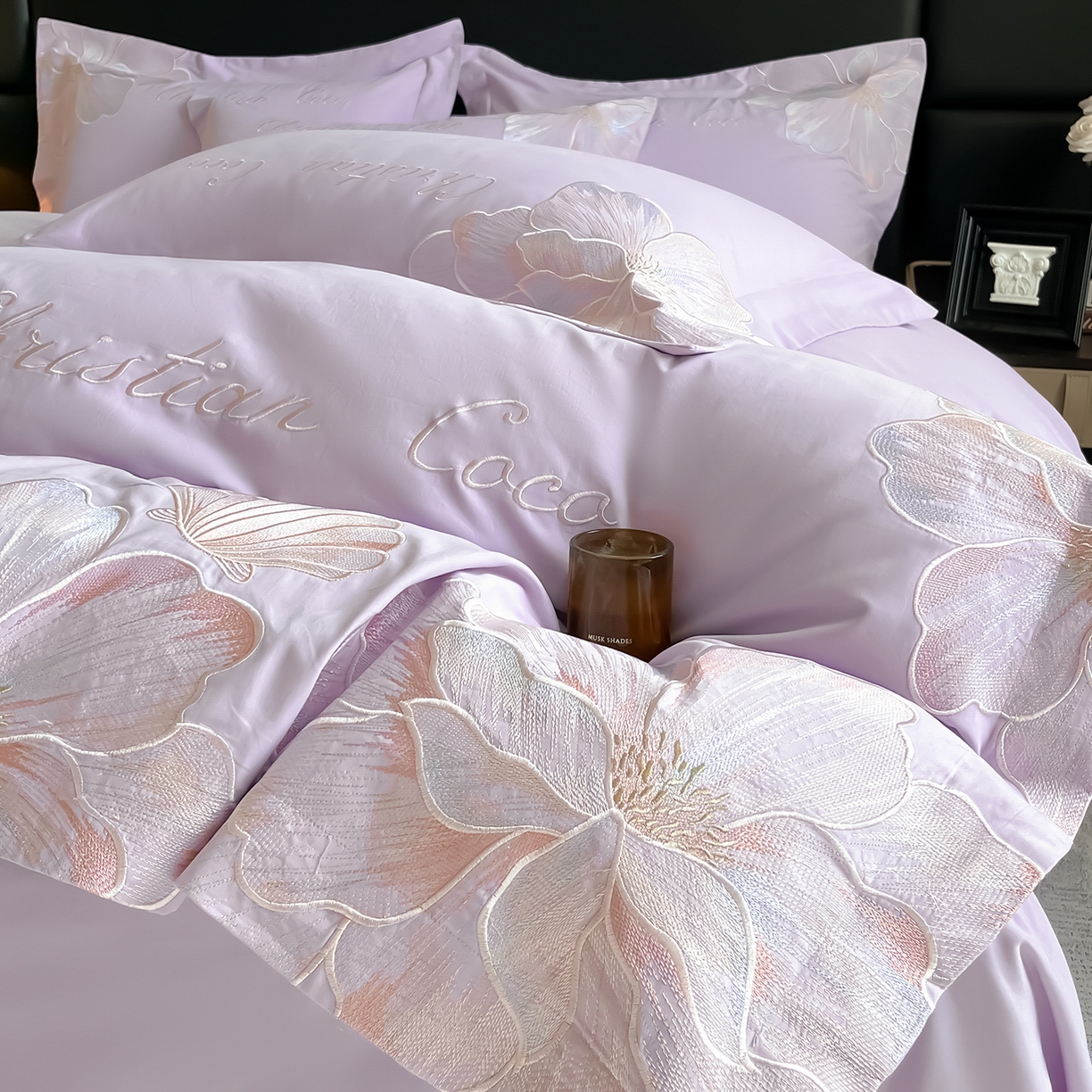 91家纺网 家纺一手货源 找家纺 置顶家纺 2025新款COCO小姐加厚磨毛亲肤四件套 COCO小姐加厚磨毛-香芋紫