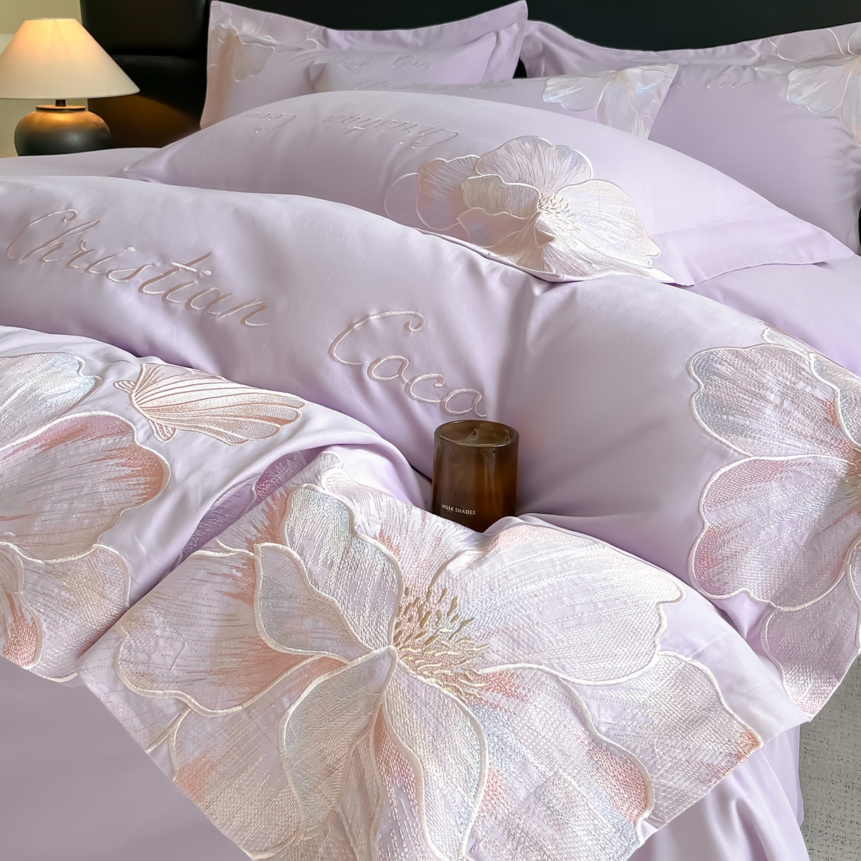 91家纺网 家纺一手货源 找家纺 置顶家纺 2025新款COCO小姐加厚磨毛亲肤四件套 COCO小姐加厚磨毛-香芋紫