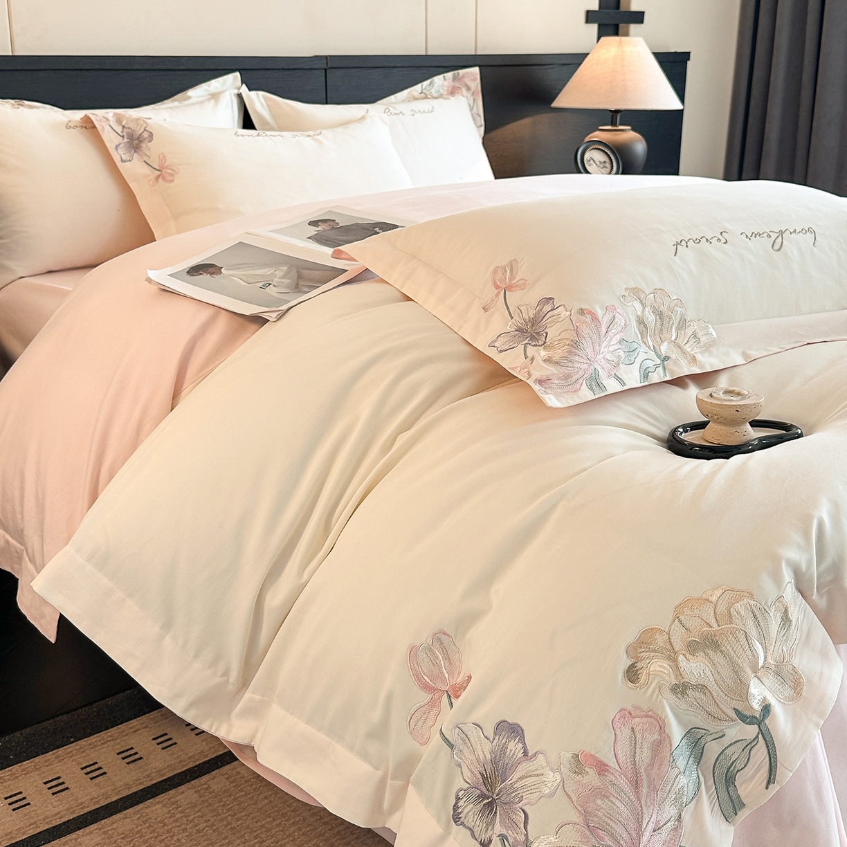 91家纺网 家纺一手货源 找家纺 （总）置顶家纺 2025秋冬新款加厚全棉磨毛四件套-秘密花园