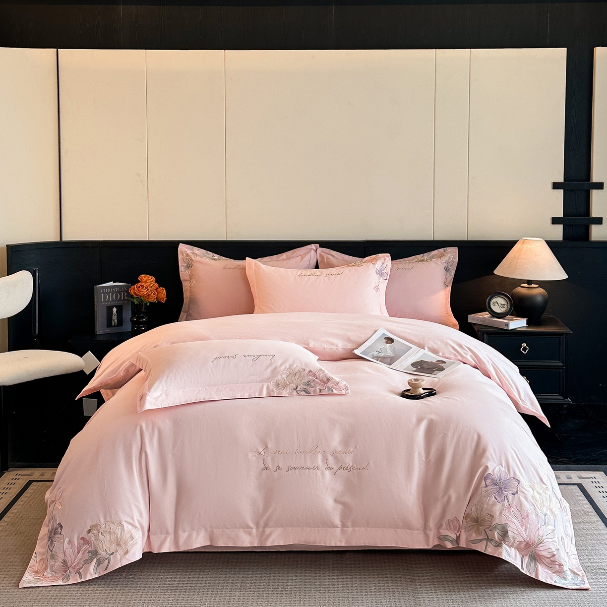 91家纺网 家纺一手货源 找家纺 （总）置顶家纺 2025秋冬新款加厚全棉磨毛四件套-秘密花园