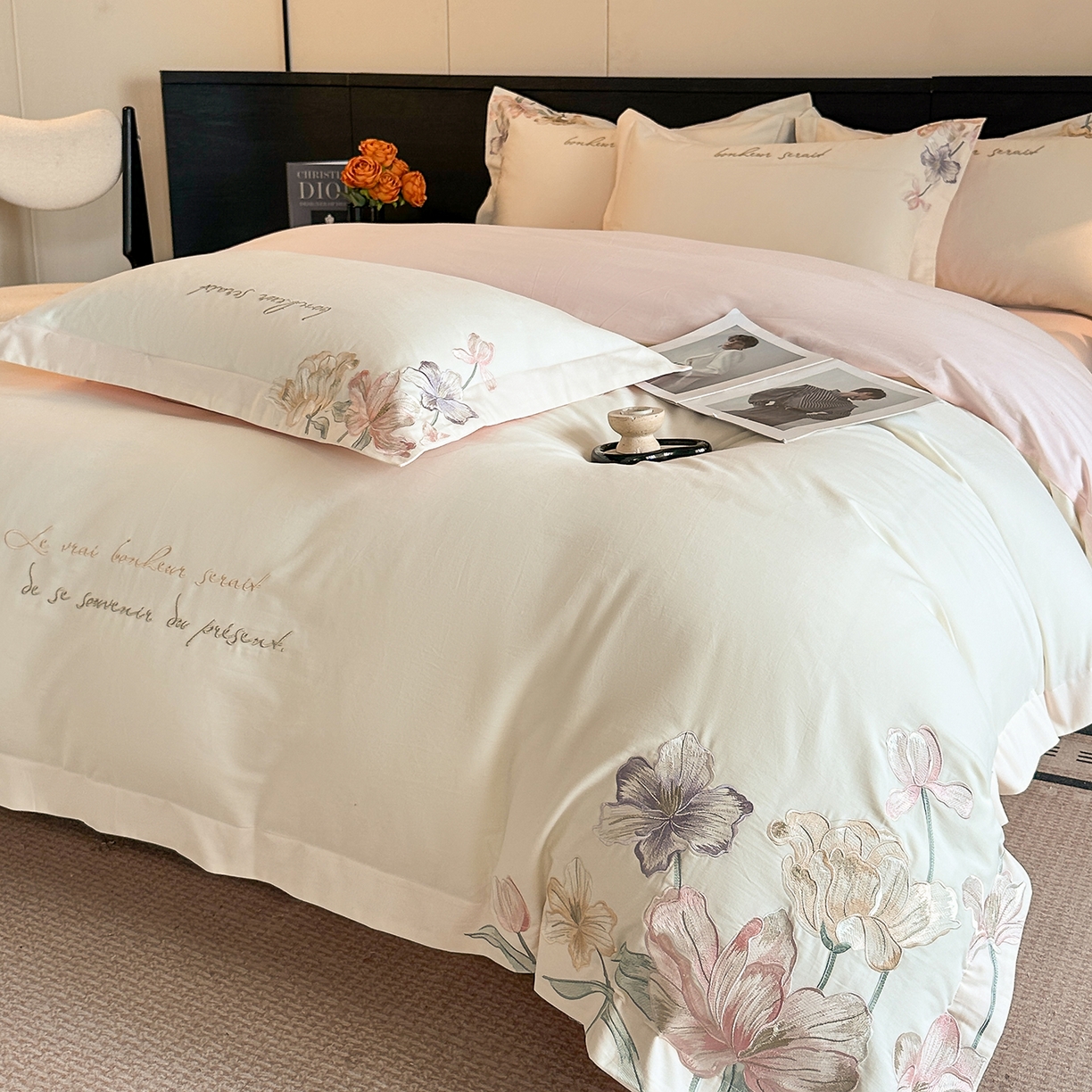 91家纺网 家纺一手货源 找家纺 （总）置顶家纺 2025秋冬新款加厚全棉磨毛四件套-秘密花园