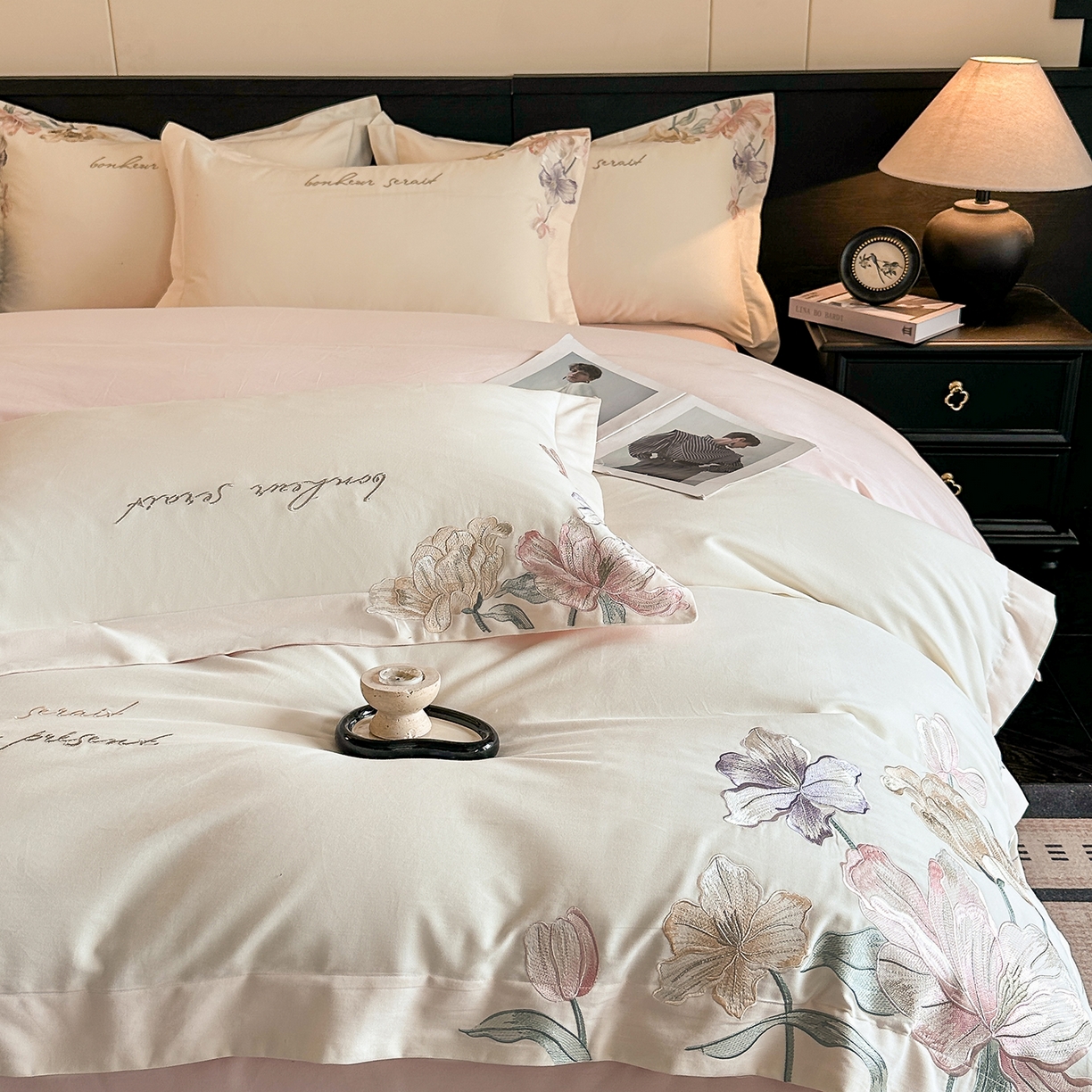 91家纺网 家纺一手货源 找家纺 （总）置顶家纺 2025秋冬新款加厚全棉磨毛四件套-秘密花园