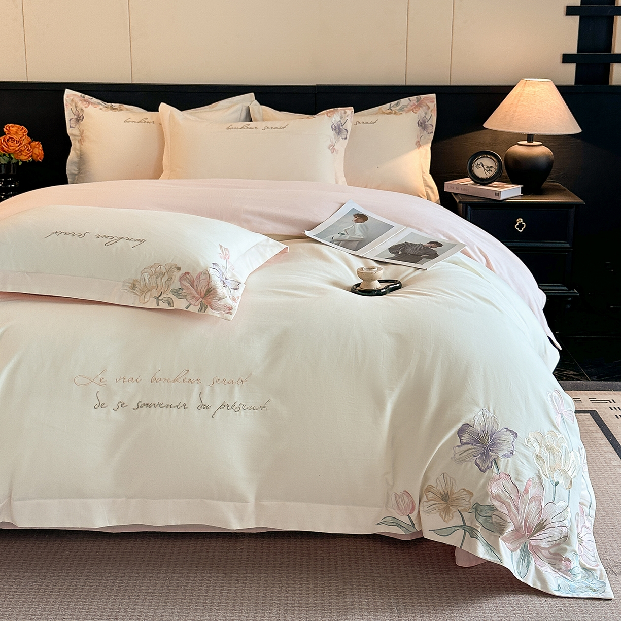 91家纺网 家纺一手货源 找家纺 （总）置顶家纺 2025秋冬新款加厚全棉磨毛四件套-秘密花园