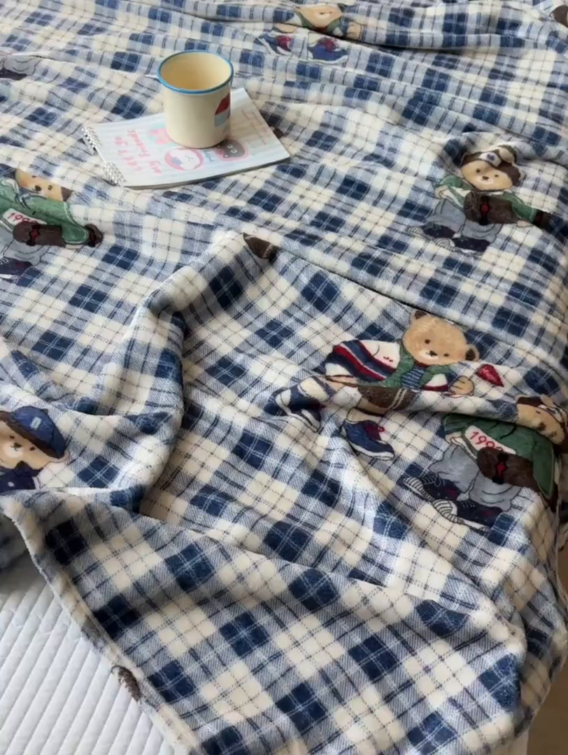 91家纺网 家纺一手货源 找家纺 （总）韩巢家纺 2025新款四季可用牛奶绒多功能毛毯